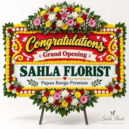 Papan Bunga Ucapan Selamat De Tjolomadoe